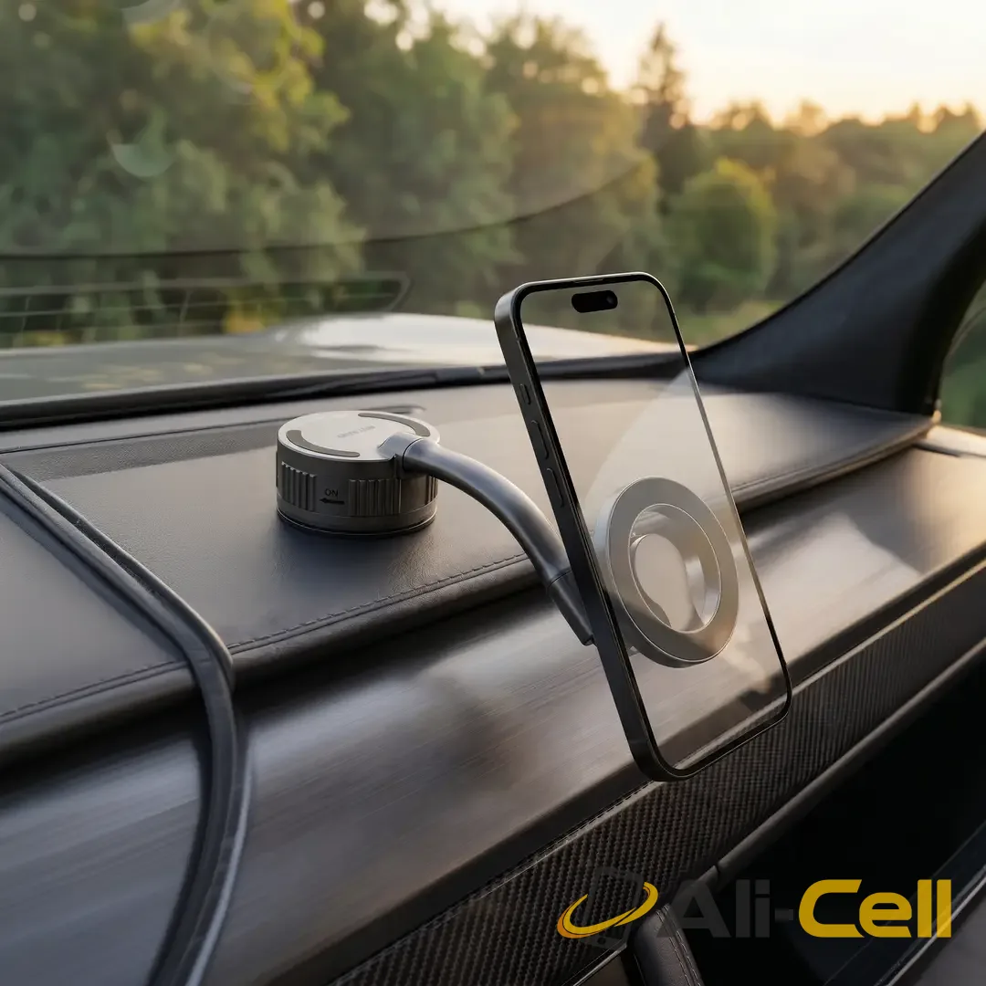 Green Lion GX-91 MagSafe Suction Car Phone Holder - Black — 3