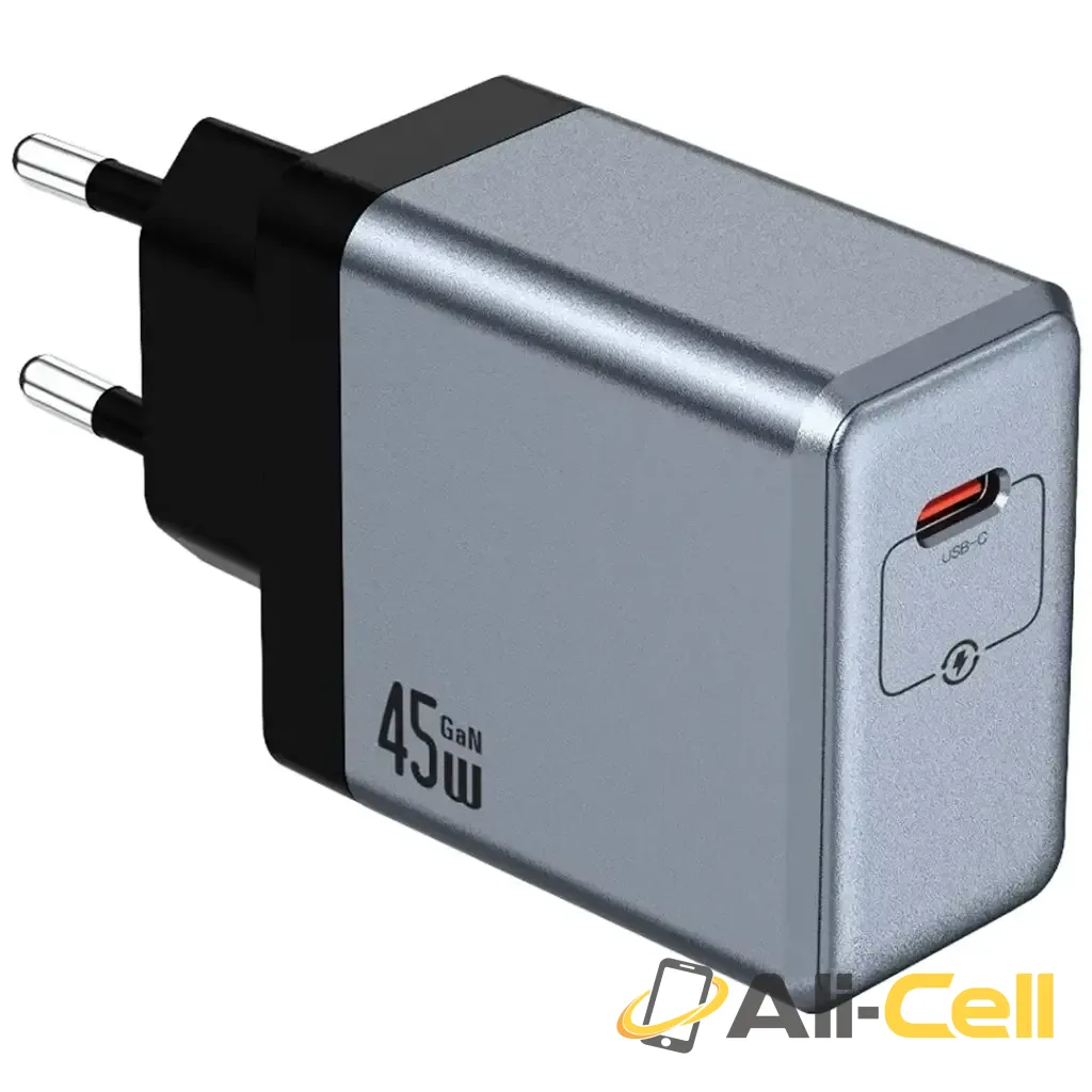 Green Lion Gan Premium EU Plug Wall Charger PD 45W - Gray