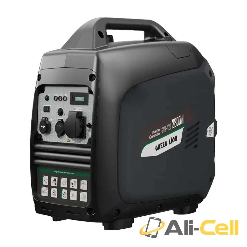 Green Lion Gasoline Inverter Generator GTR120 - Black