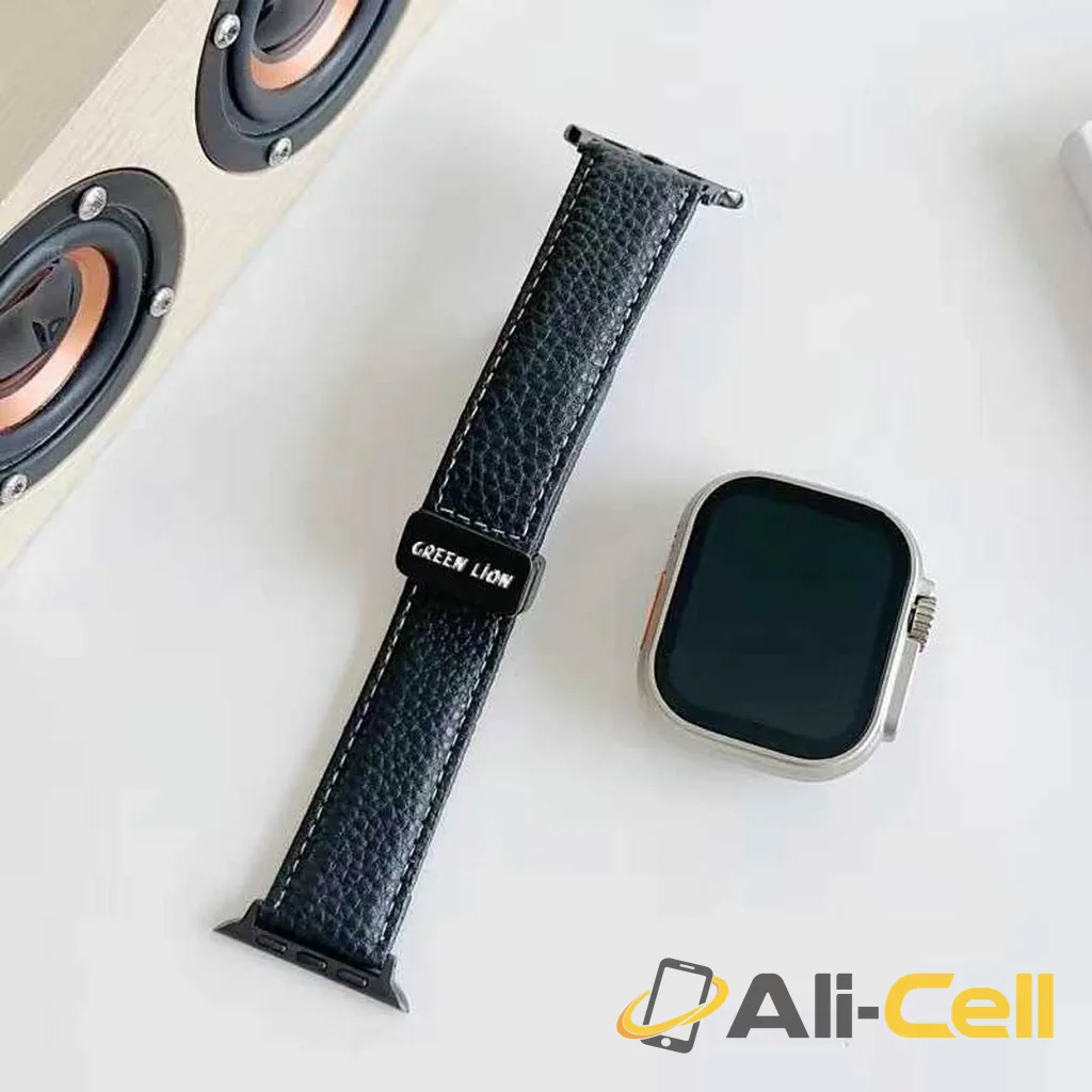 Green Lion Genuine Leather Buckle Watch Band 42/44/45/49MM — 2