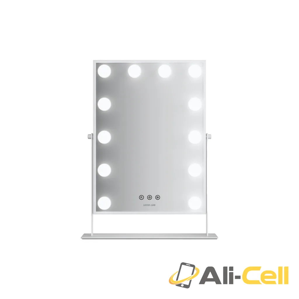 Green Lion Glam Shine Makeup Mirror 12 LED Lights - White