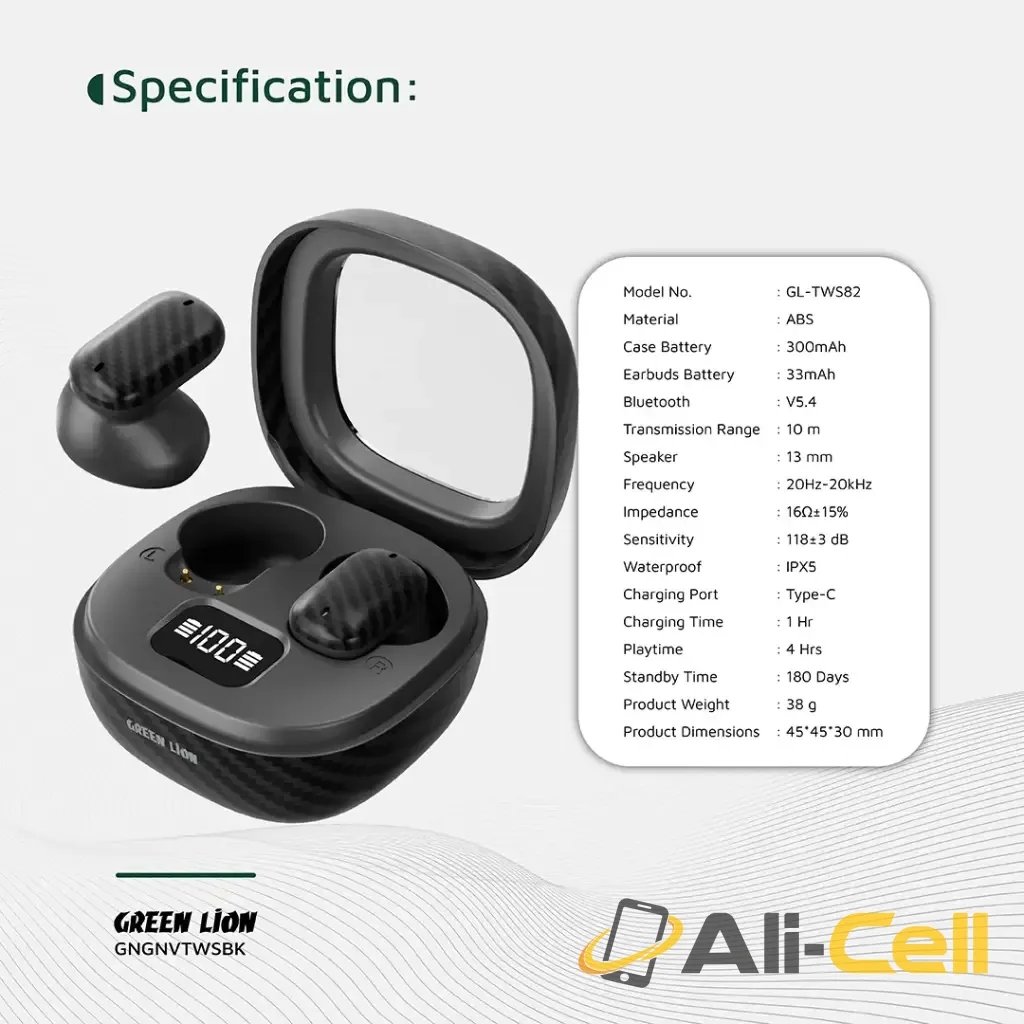 Green Lion Geneva True Wireless Earbuds - Black — 2