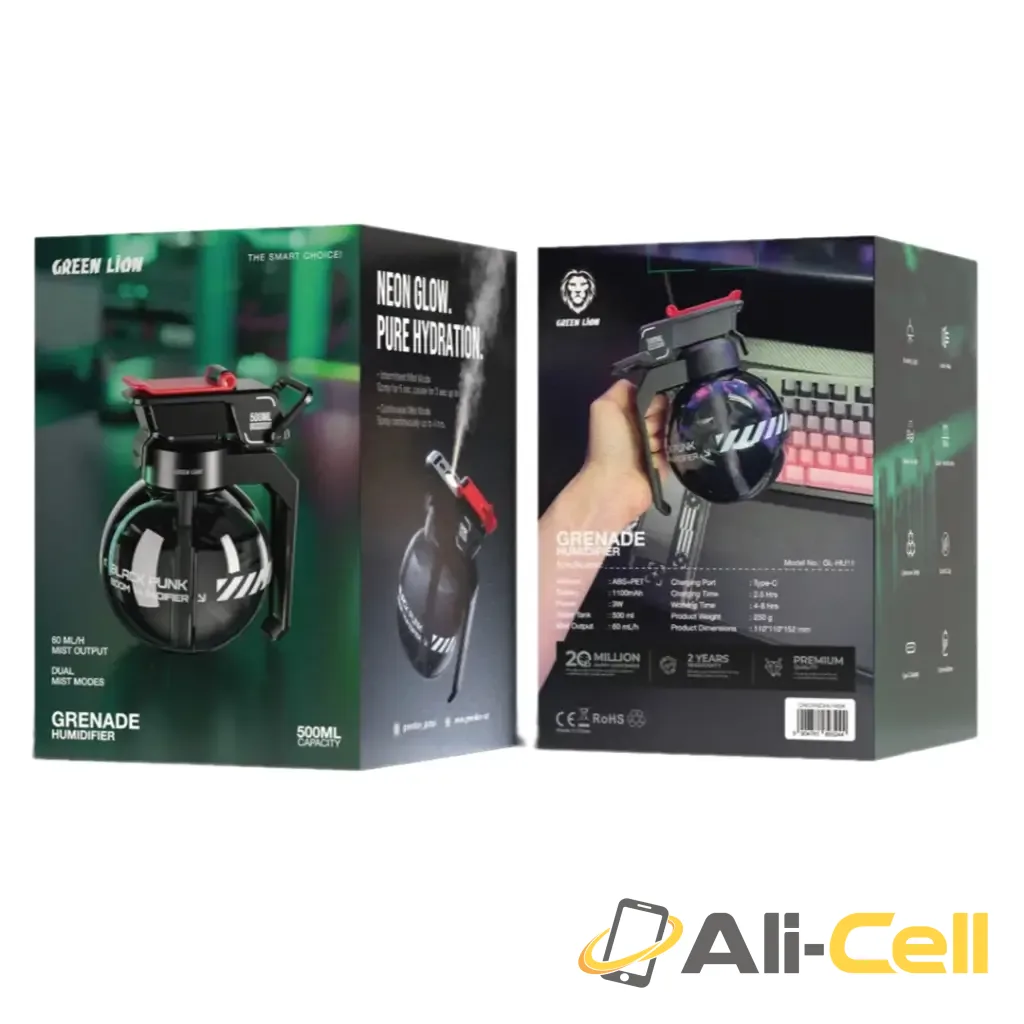 Green Lion Grenade Humidifier 500mL - Black — 2