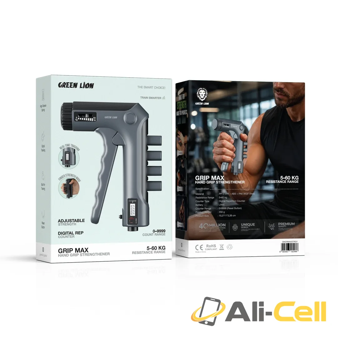 Green Lion Grip Max Hand Grip Strengthener - Grey — 2