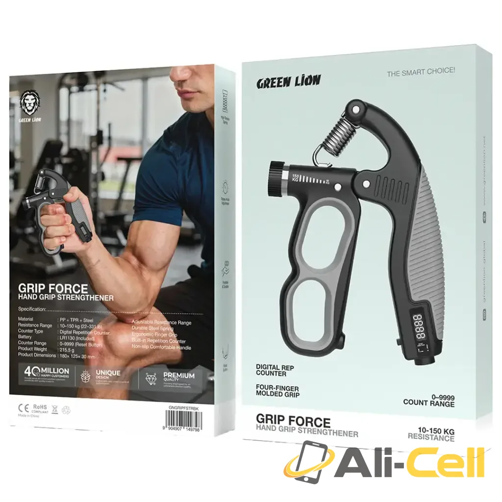Green Lion Grip Force Hand Grip Strengthener - Black — 2