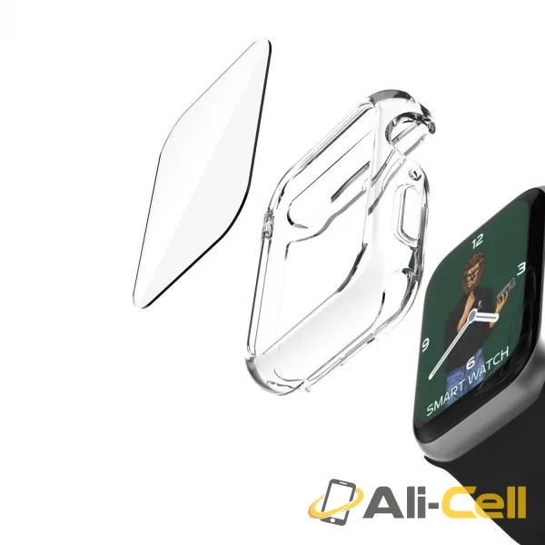 Green Lion Guard Plus PC Case for Apple Watch-45mm-Clear