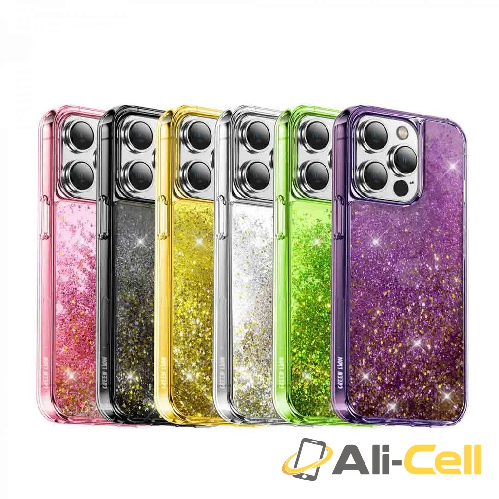 Green Lion Happiness 3D Glitter Resin Case