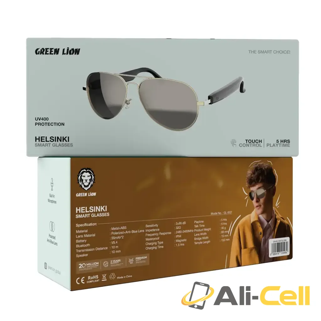 Green Lion Helsinki Smart Glasses - Black — 3
