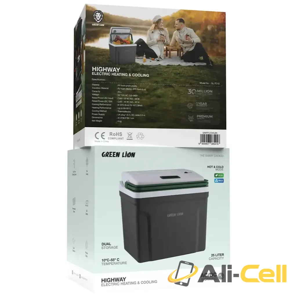 Green Lion Highway Electric Heating and Cooling Fridge - Black — 2
