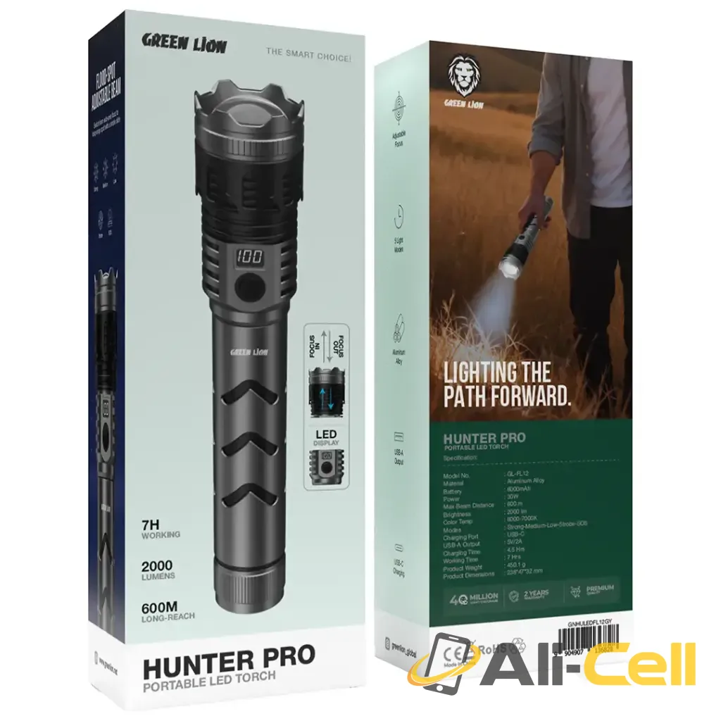 Green Lion Hunter Pro Portable Torch - Grey — 3