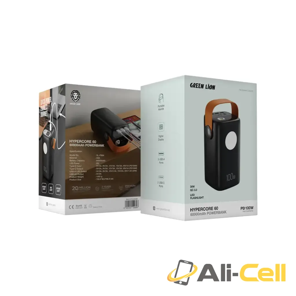 Green Lion Hyper Core 60 Power Bank 60000mAh - Black — 2