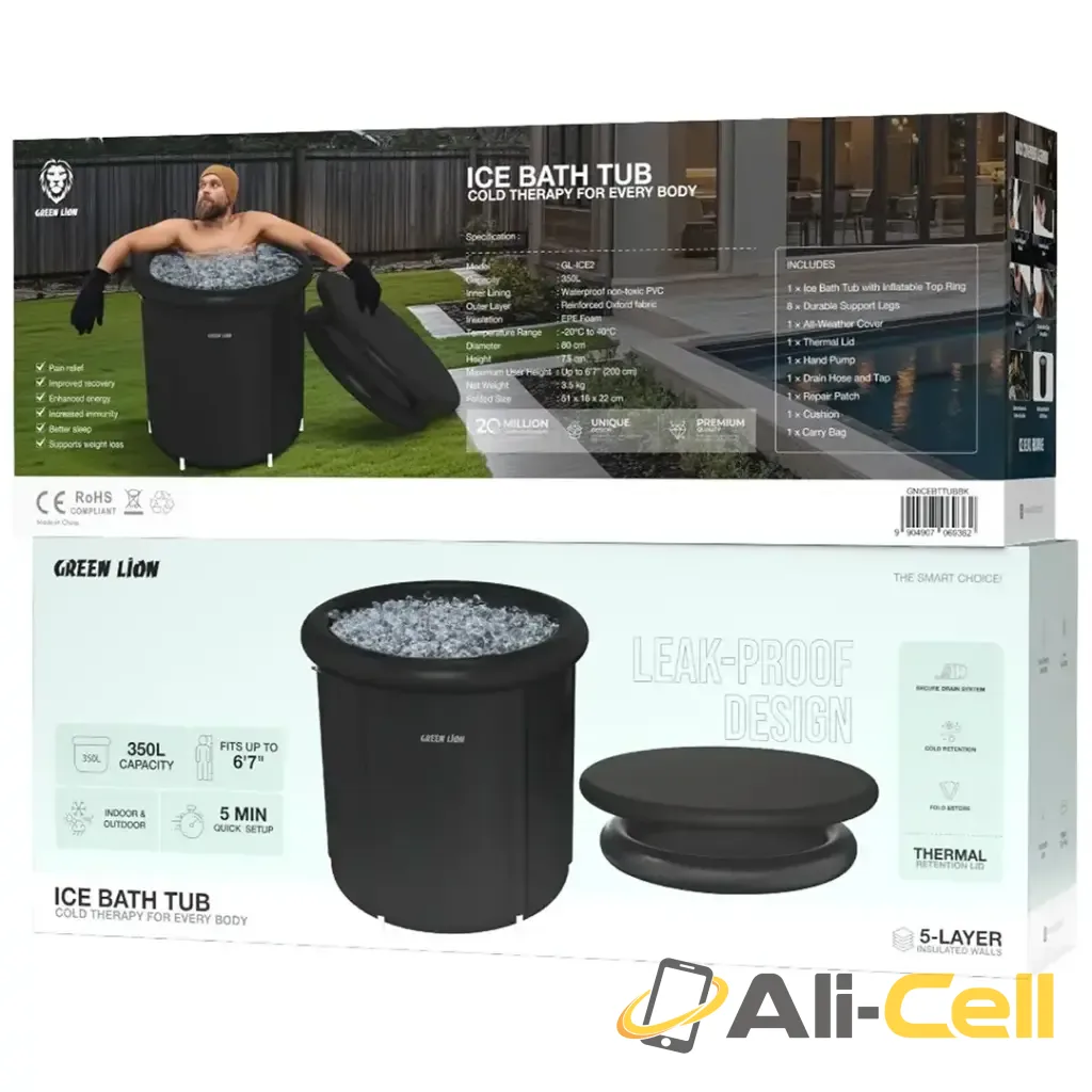 Green Lion Ice Bath Tub - Black — 2