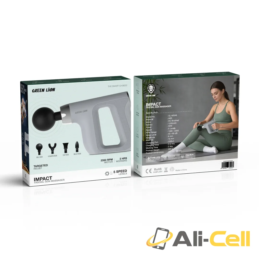 Green Lion Impact Fascial Gun Massager - Grey — 2