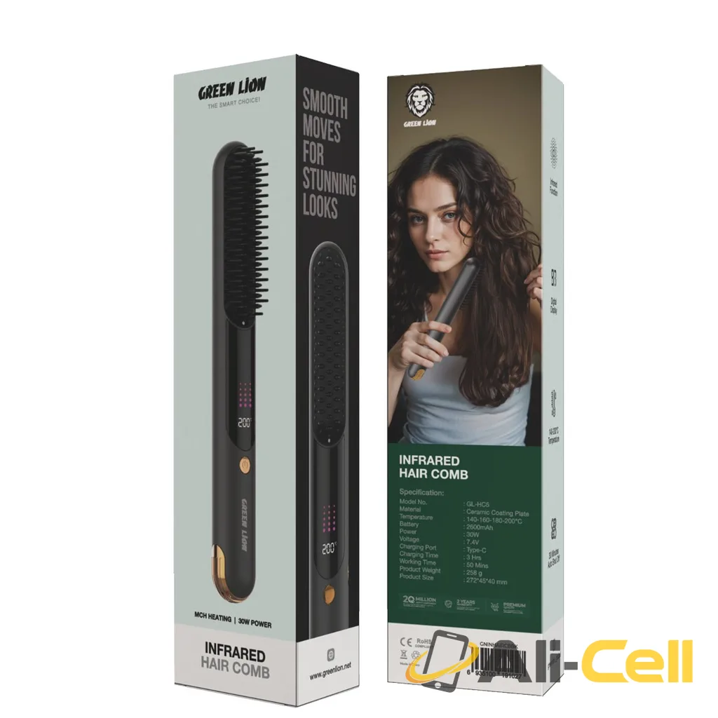 Green Lion Infrared Hair Comb - Black — 3