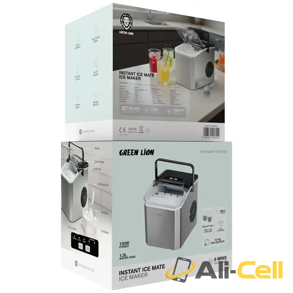 Green Lion Instant Ice Mate Ice Maker 1.5L - Gray — 2