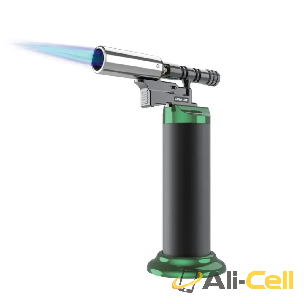 Green Lion Jet Flame Pro Windproof Lighter - Black
