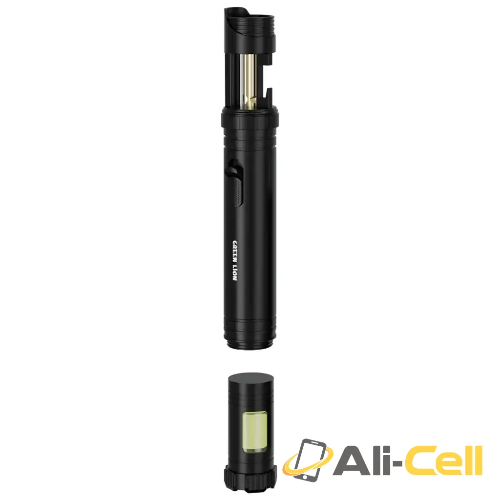 Green Lion Jet Lighter X LED Torch & Flame Lighter - Black