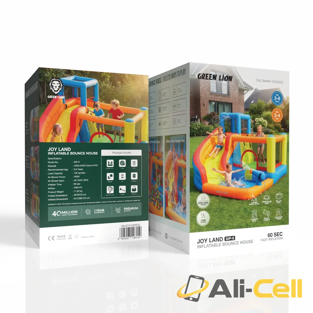 Green Lion Joy Land GIP-9 Inflatable Bounce House - Orange — 2