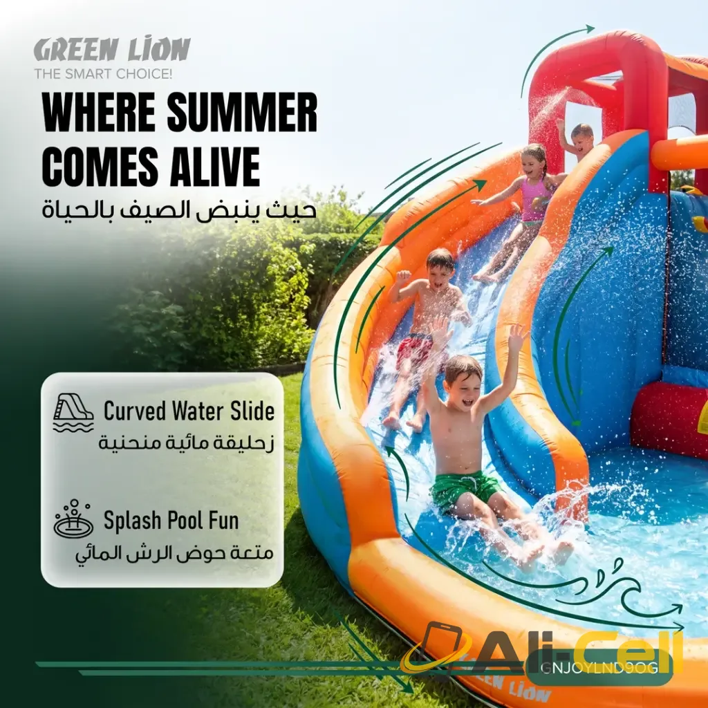 Green Lion Joy Land GIP-9 Inflatable Bounce House - Orange — 3
