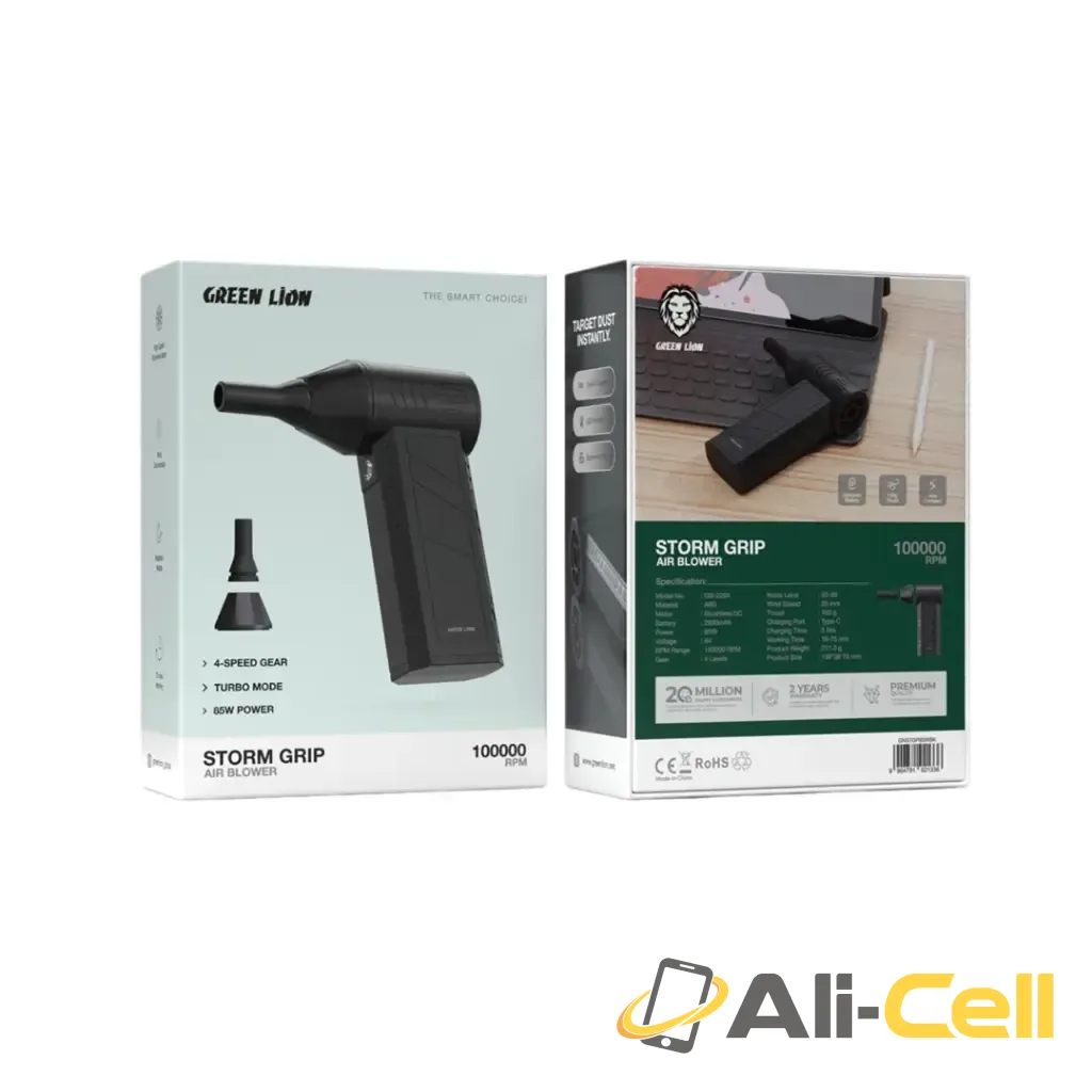 Green Lion Jet Pro Lite Magnetic Nozzle 100000 RPM - Black — 2