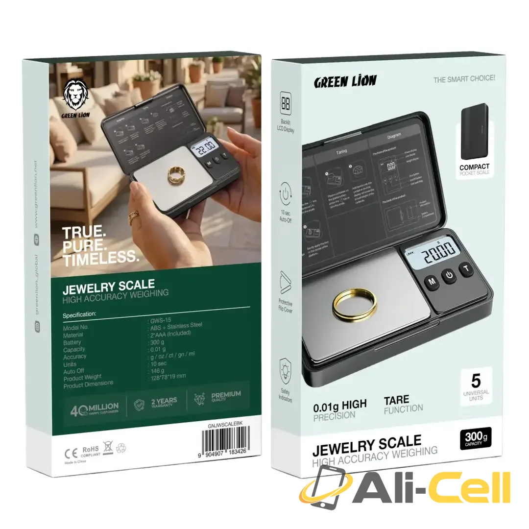 Green Lion Jewelry Scale with High Accuracy Weighing – Black — 2