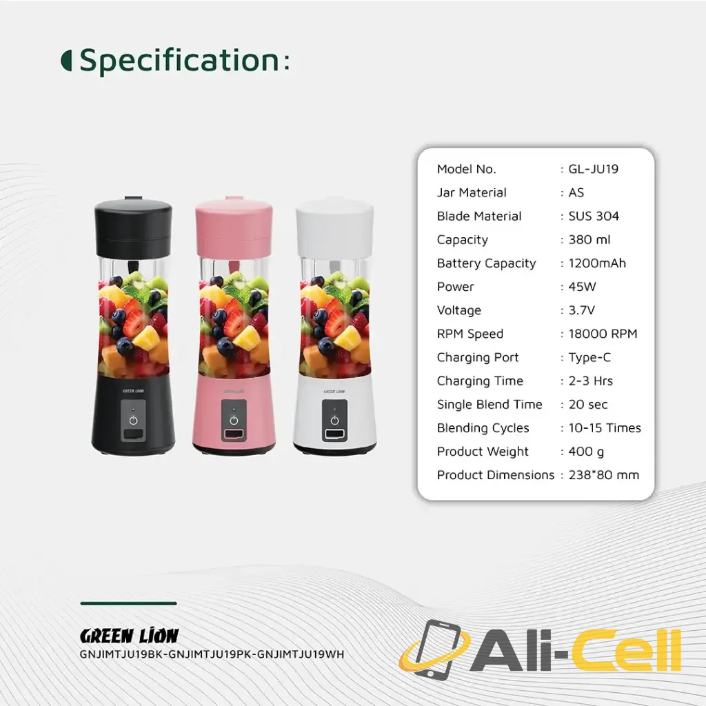 Green Lion Juice Mate Portable Juicer 380mL — 2
