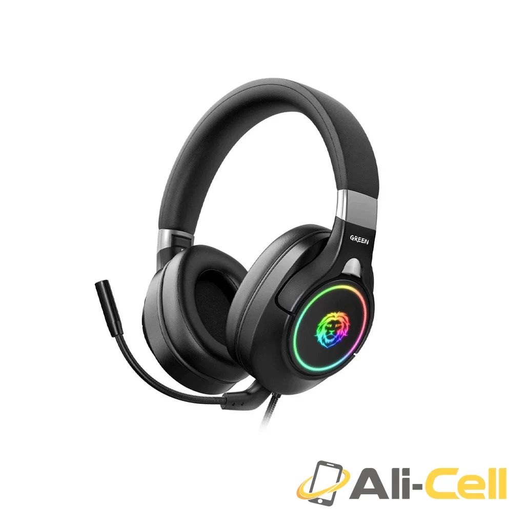 Green Lion K10 RGB Professional Gaming Headphones - Black — 3