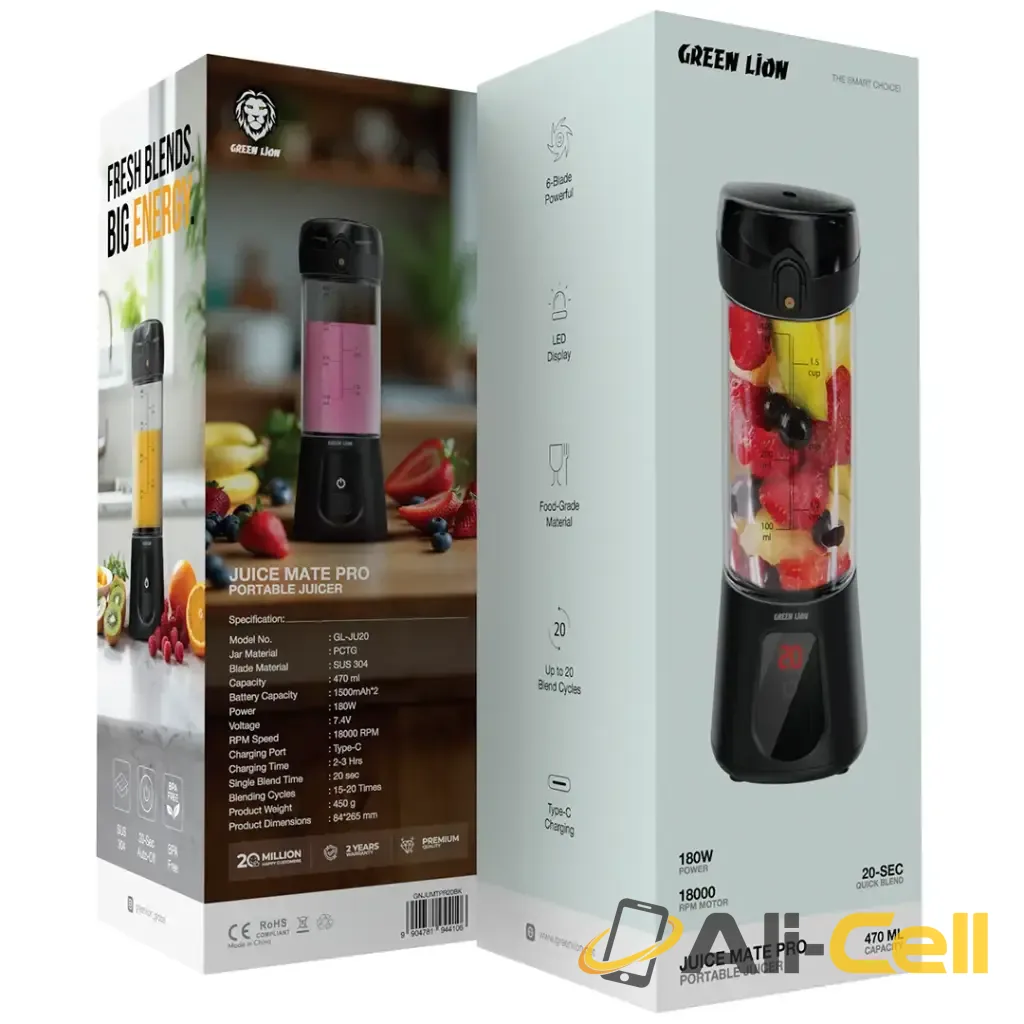 Green Lion Juice Mate Pro Portable Juicer 470mL — 2