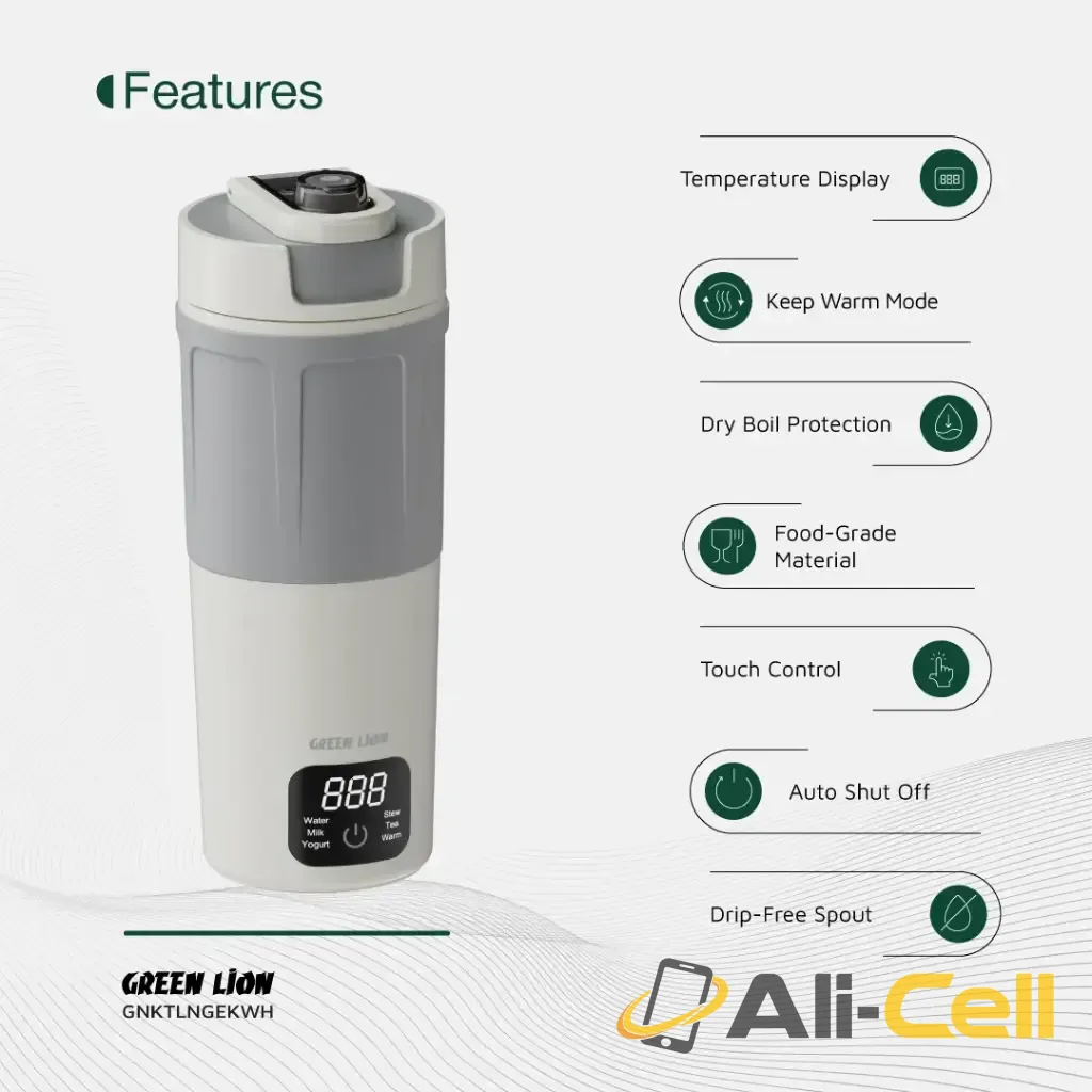 Green Lion Kettle & Go Electric Kettle 600mL - White — 3