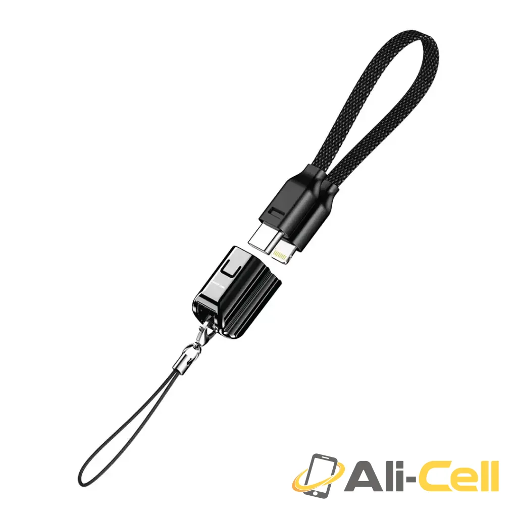 Green Lion Lanyard Cable USB-C to Lightning 30W - Black