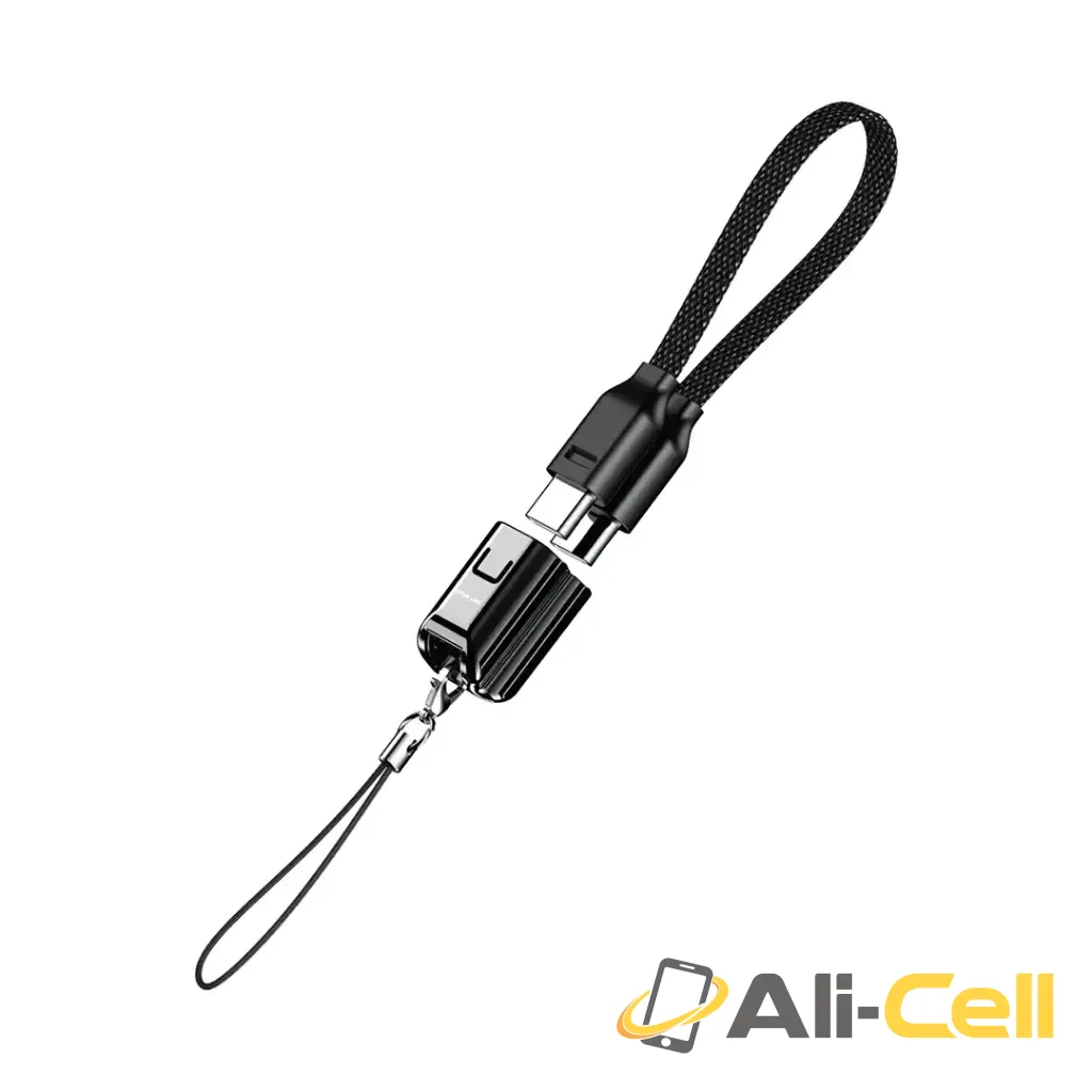 Green Lion Lanyard Cable USB-C to USB-C 60W - Black