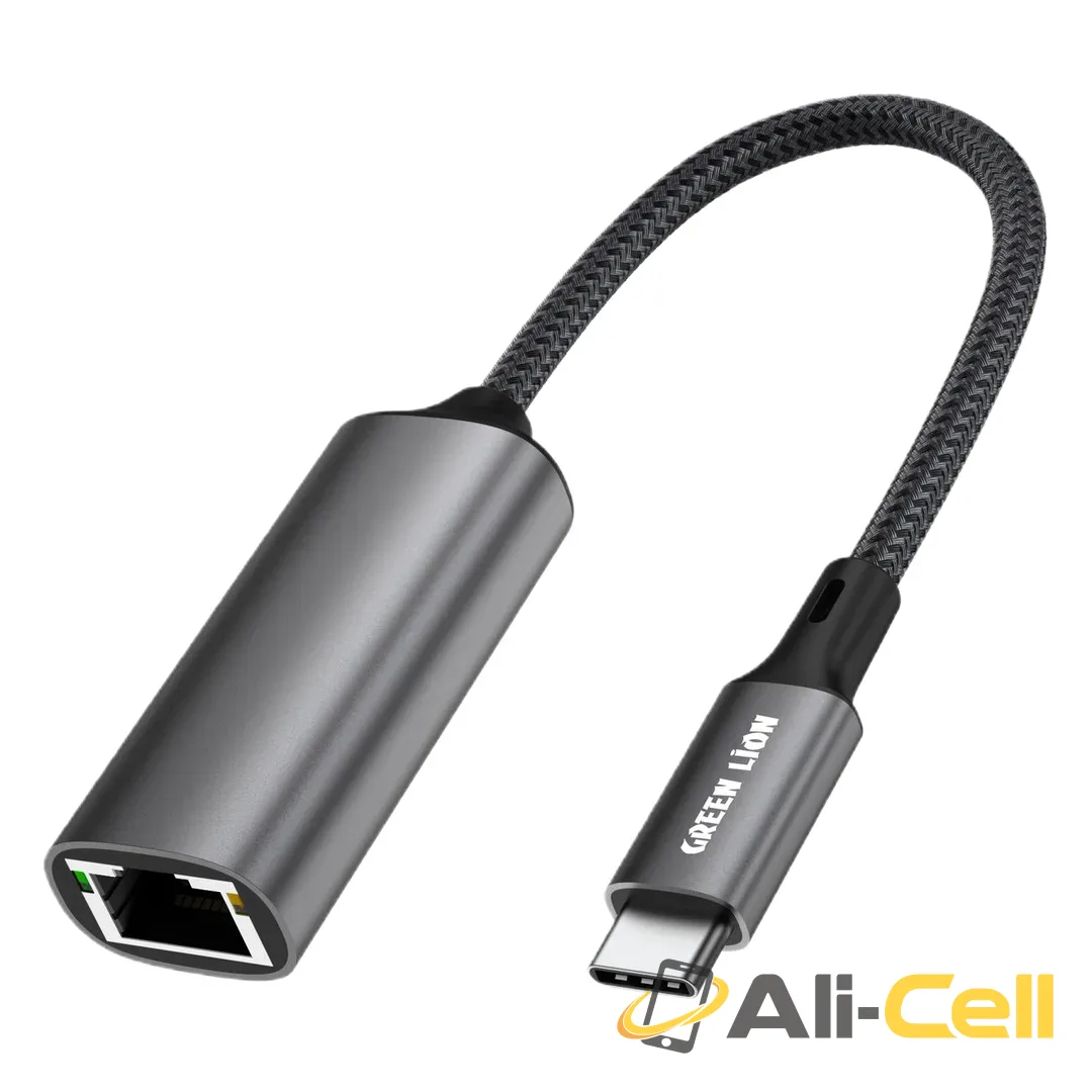 Green Lion Link Hub USB-C to Ethernet Adapter - Grey