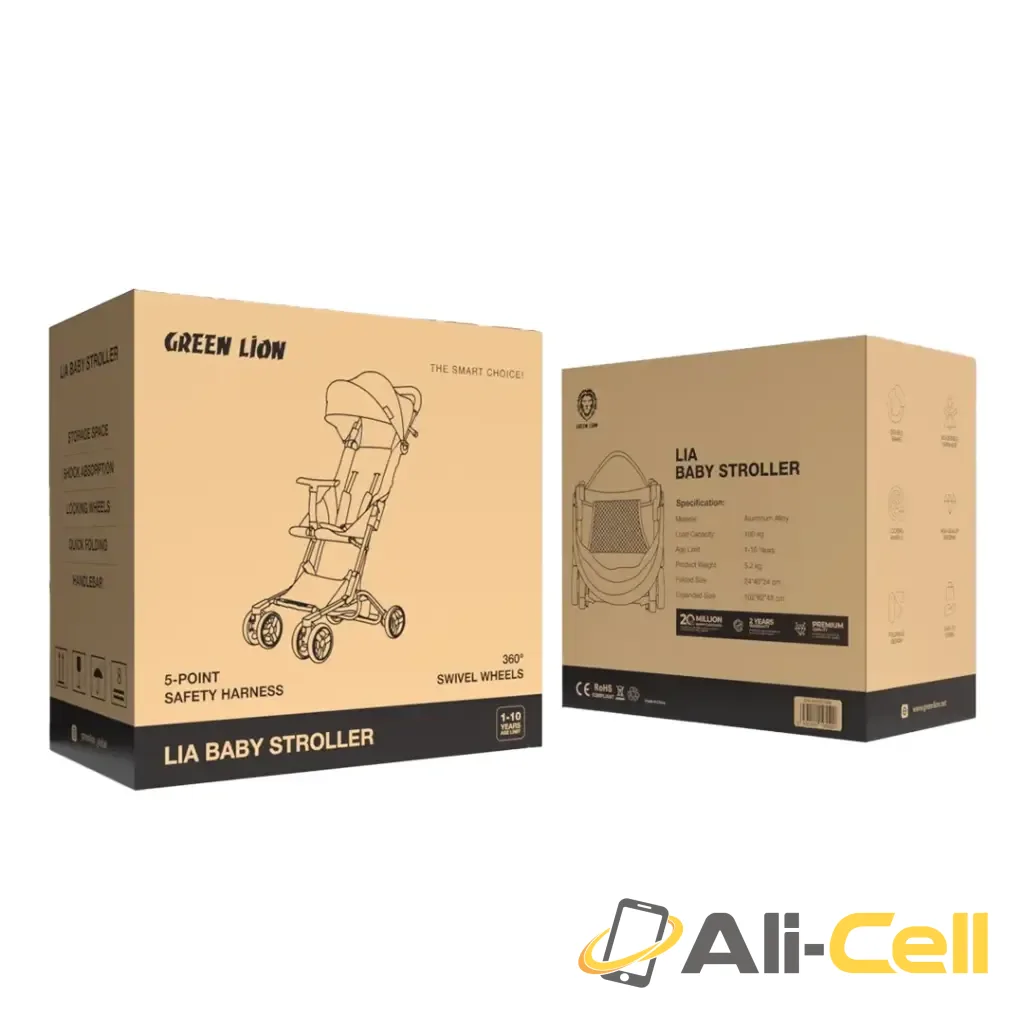 Green Lion Lia Baby Stroller - Black — 2