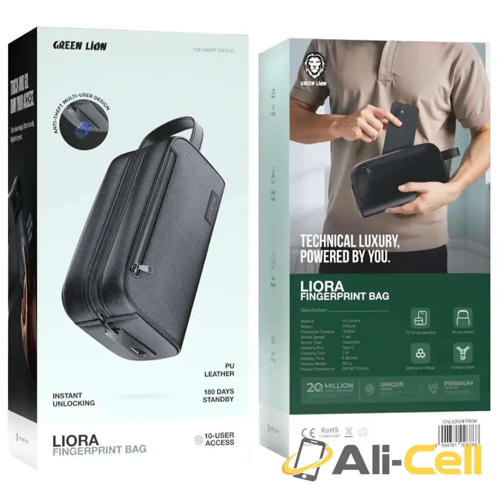 Green Lion Liora Fingerprint Bag - Black — 3