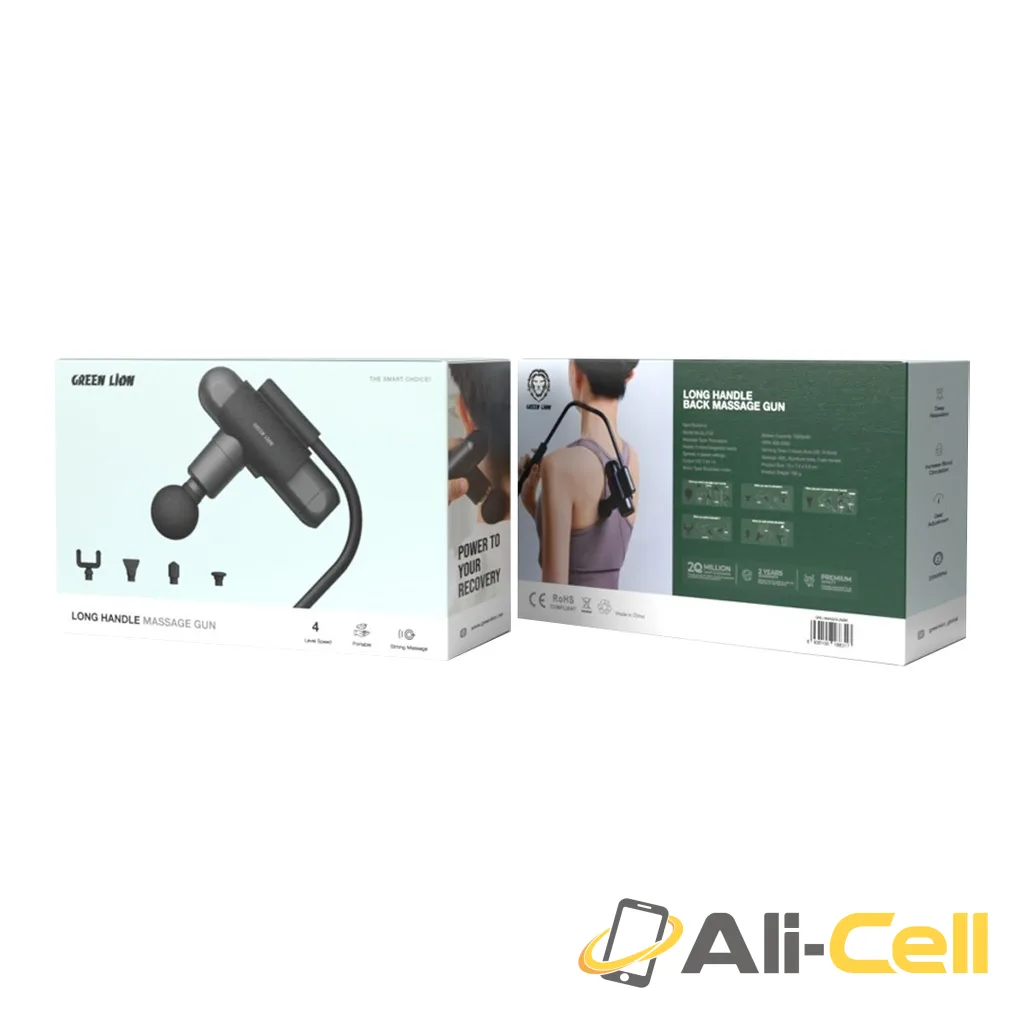 Green Lion Long Handle Massage Gun - Black — 3