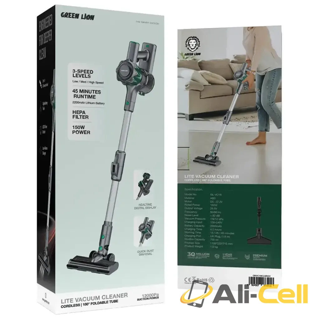 Green Lion Lite Cordless Vacuum Cleaner with 180° Foldable Tube — 2