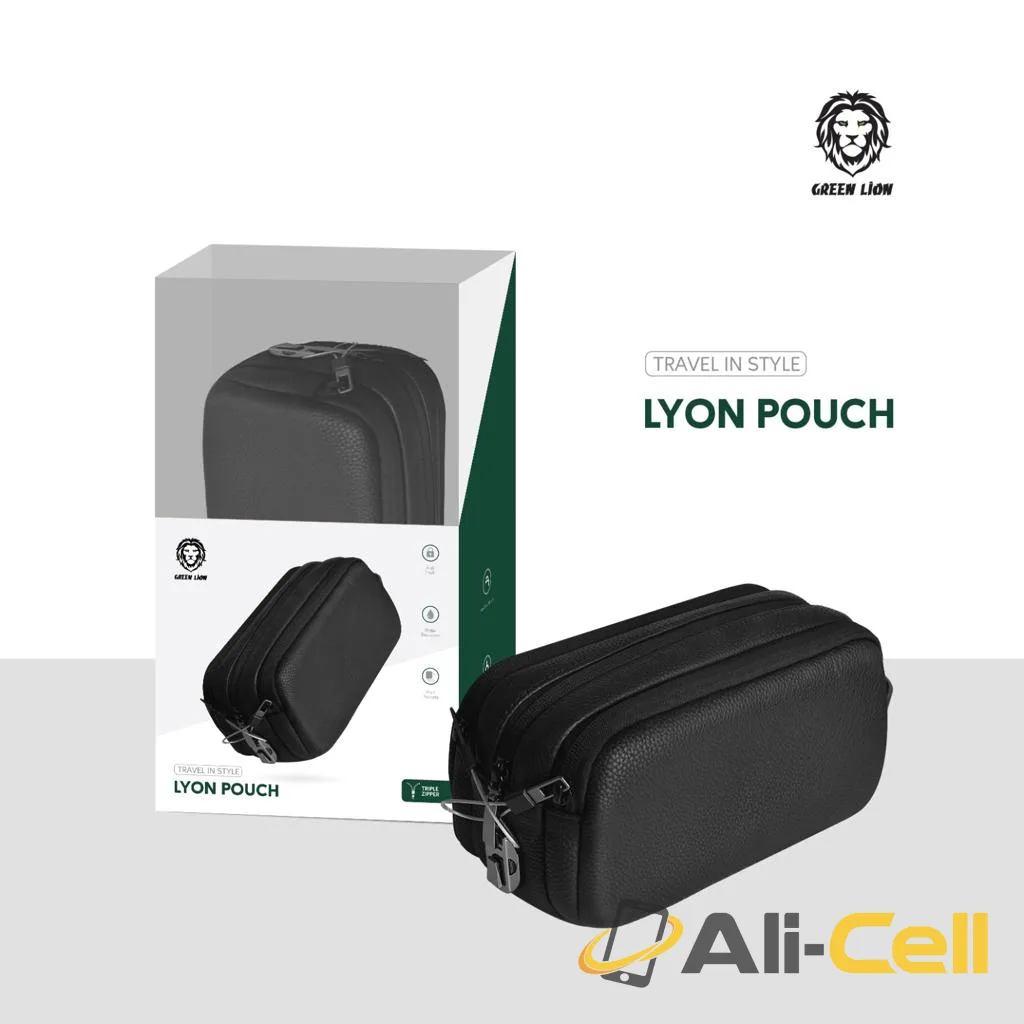 Green Lion Lyon Travel Pouch - Black — 2