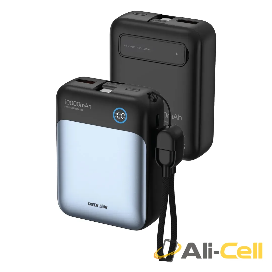 Green Lion Lynk 10000mAh Power Bank - Black