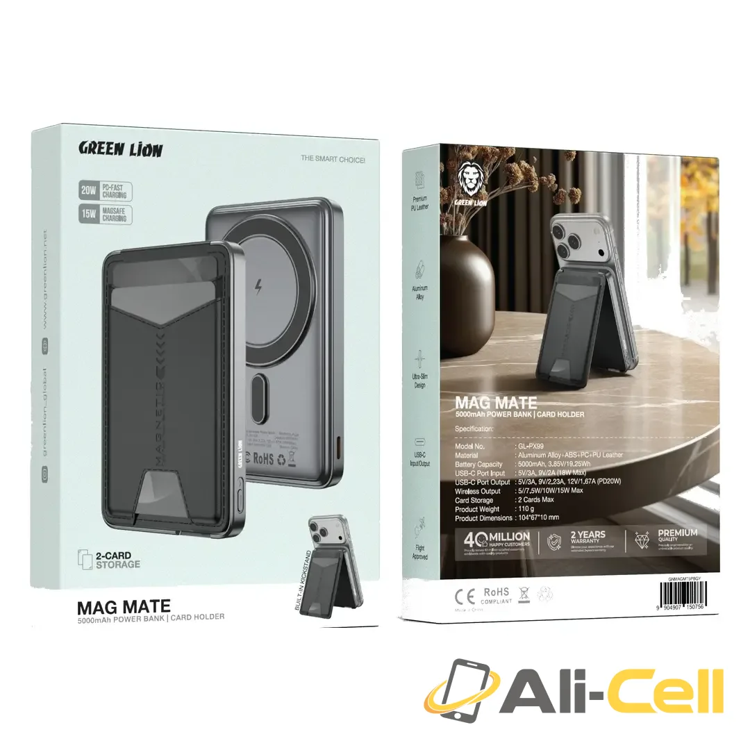 Green Lion Mag Mate 5000mAh Power Bank with Card Holder — 2