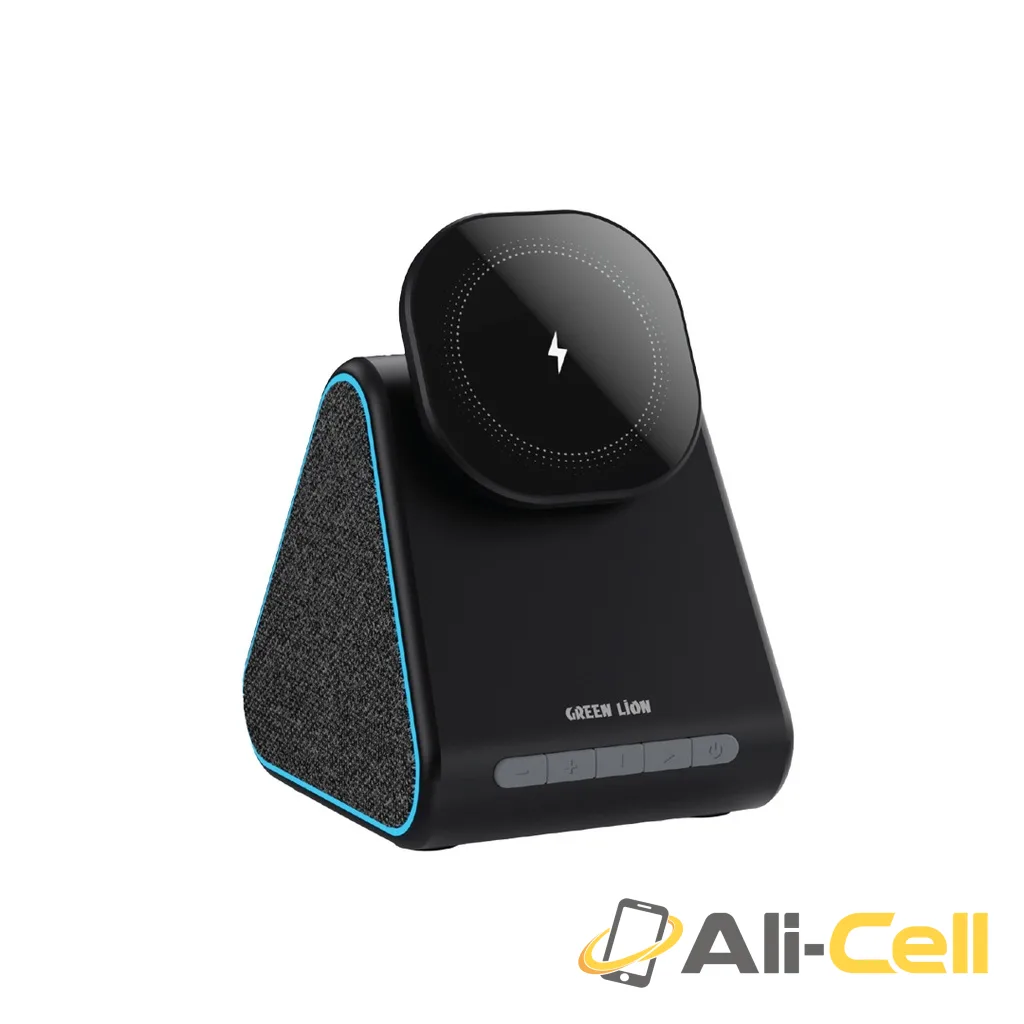 Green Lion Mag Trio Speaker, Charger, Phone 
Stand - Black