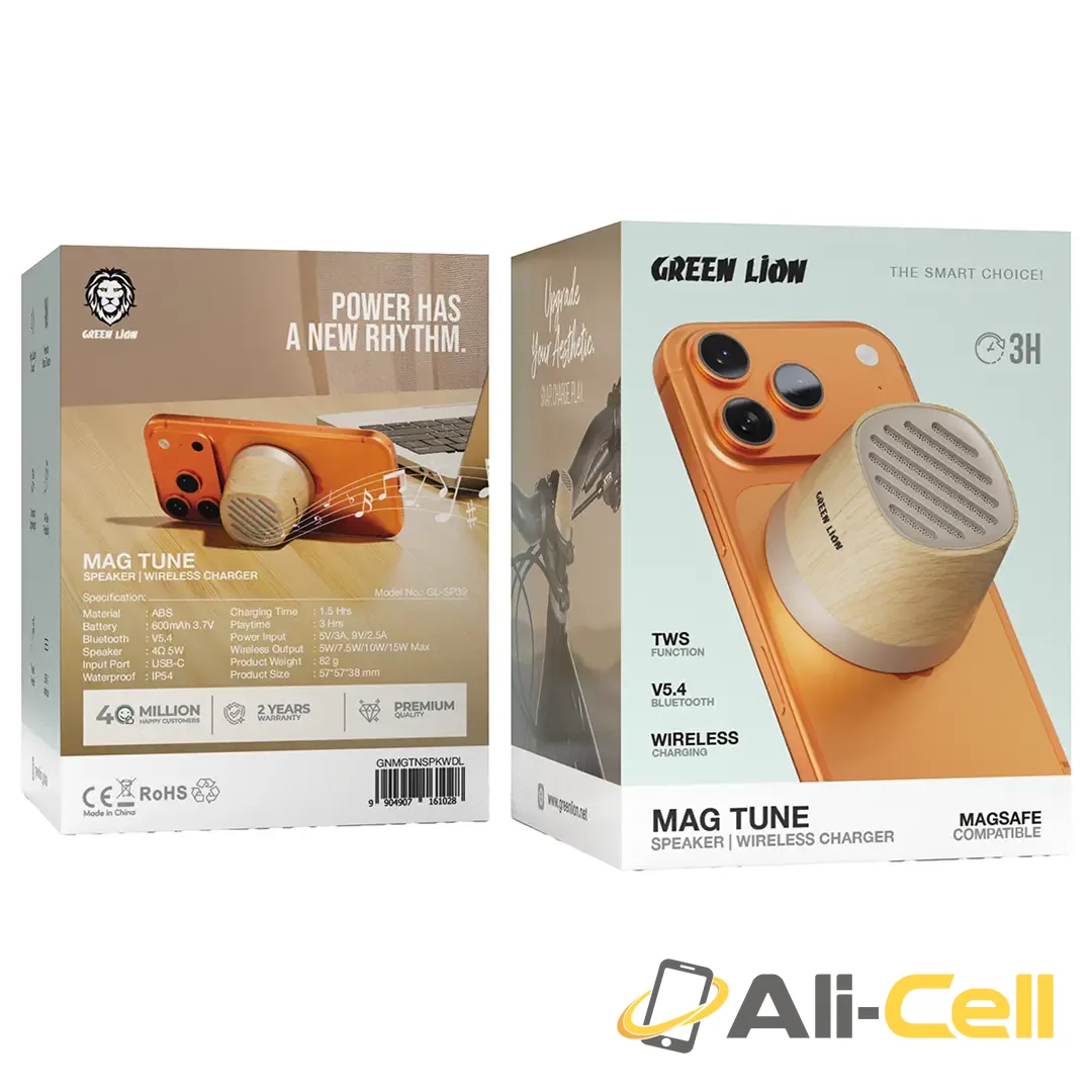 Green Lion Mag Tune Mini Speaker & Wireless Charger — 2