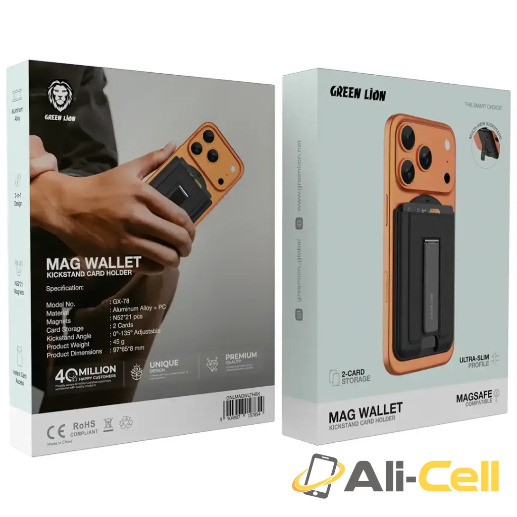Green Lion Mag Wallet Kickstand Card Holder — 3