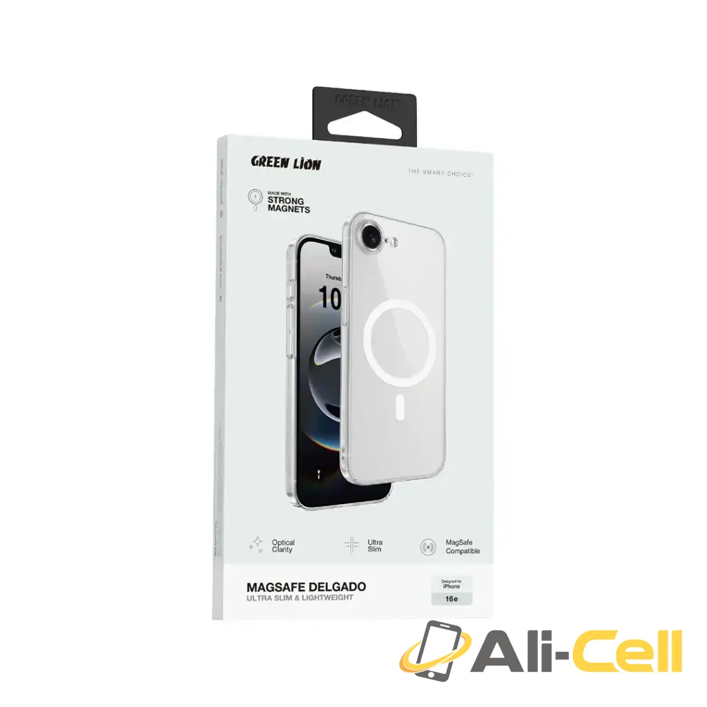 Green Lion MagSafe Delgado PC Case for iPhone 16e - Clear — 3
