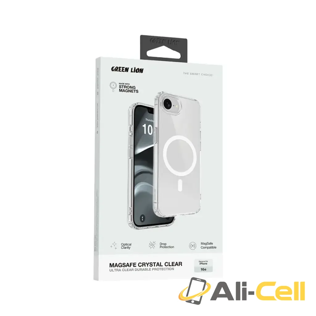 Green Lion MagSafe Crystal Clear Case for iPhone 16e - Clear — 3