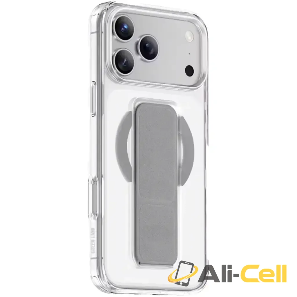 Green Lion MagSafe Leather Grip Case for iPhone 17 Pro/Pro Max - Silver