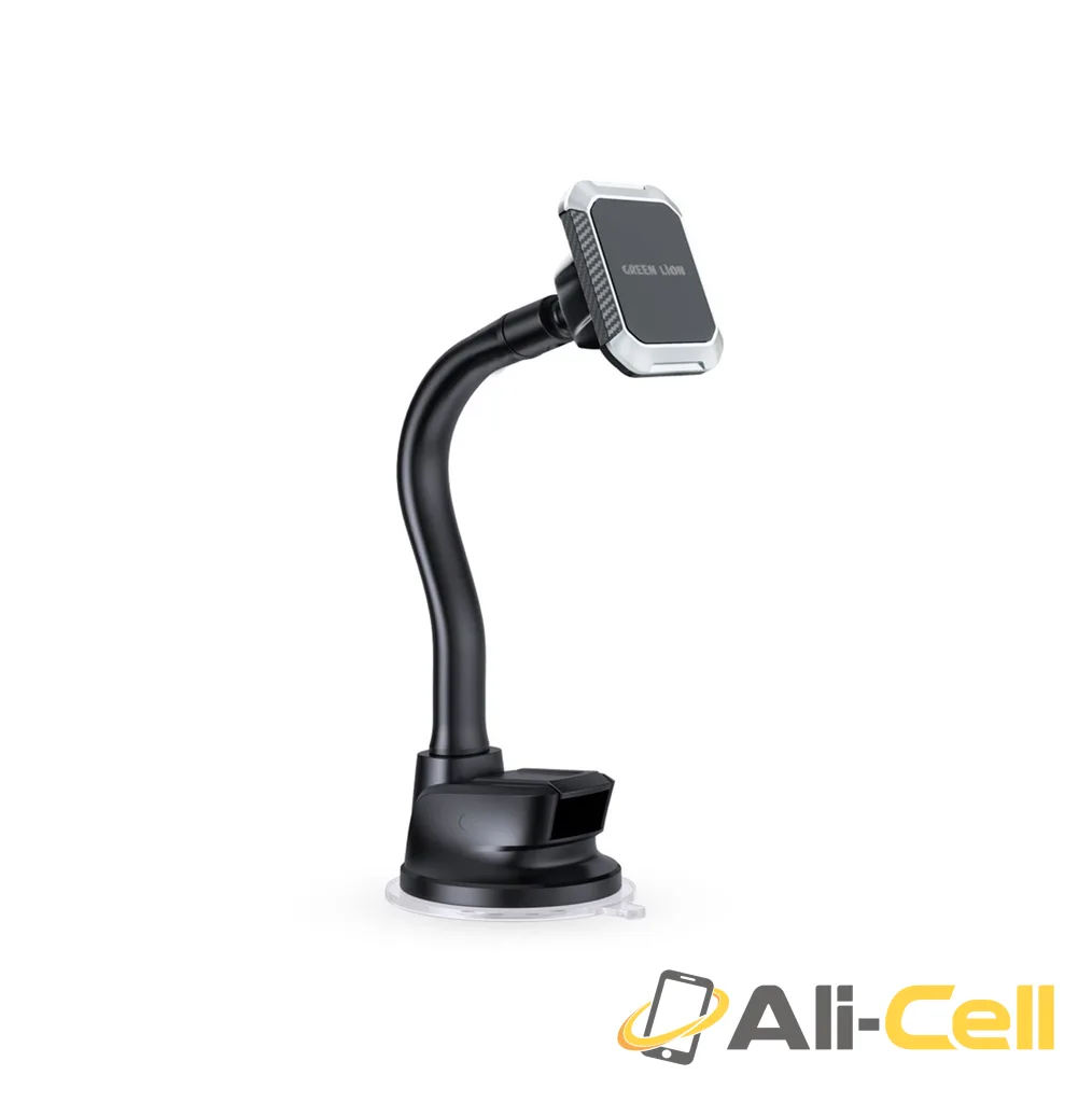 Green Lion Magnetic Flex Phone Holder with Solid Suction Cup - Black