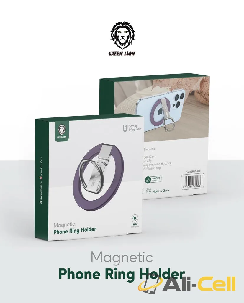 Green Lion Magnetic Phone Ring Holder - Purple — 2