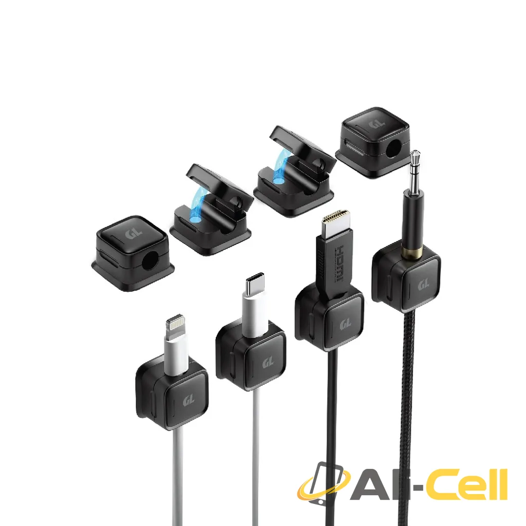 Green Lion Magnetic Clip Cable Organizer - Black — 2