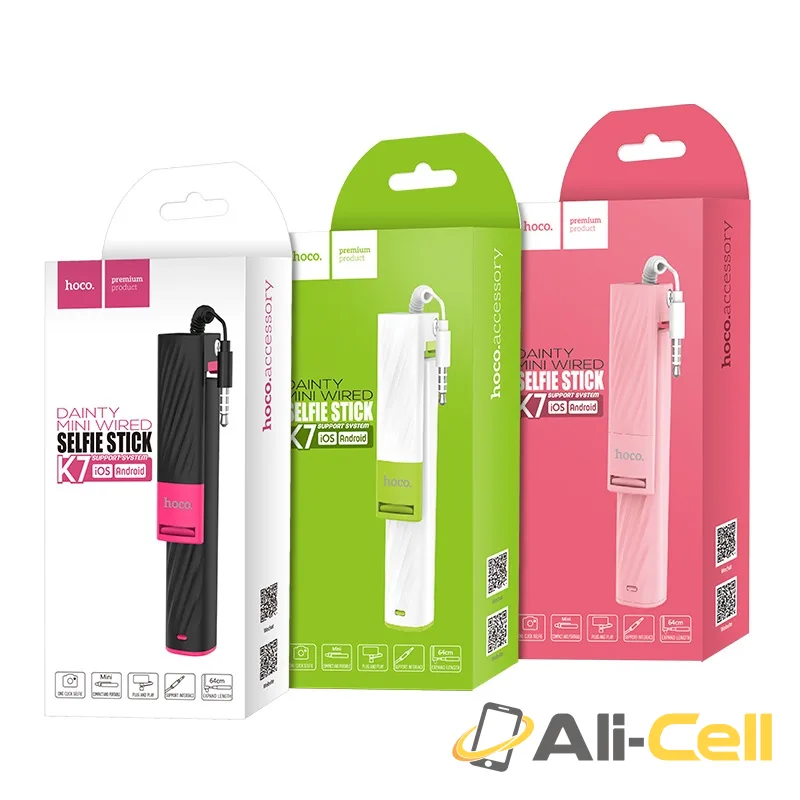 Selfie stick “K7 Dainty mini” 3.5mm jack wired monopod — 7