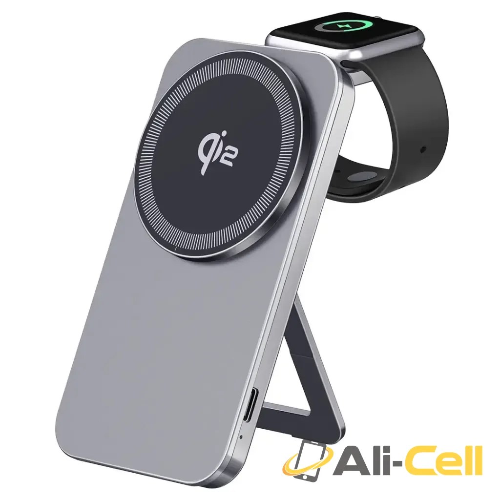 Green Lion Magstand Duo Wireless Charger with Kickstand 15W - Gray — 3